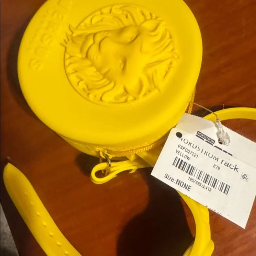 Versus Versace Versace Fire Island Lion Silicone Strap Watch, 44mm Yellow